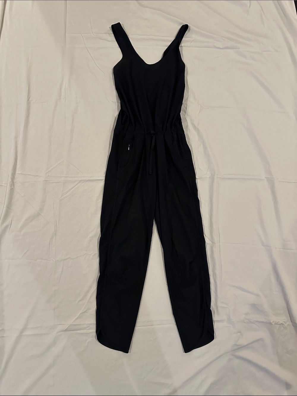 Patagonia Black Sleeveless Drawstring Waist Jumpsuit